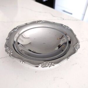 Elegant Silver Decorative Plate